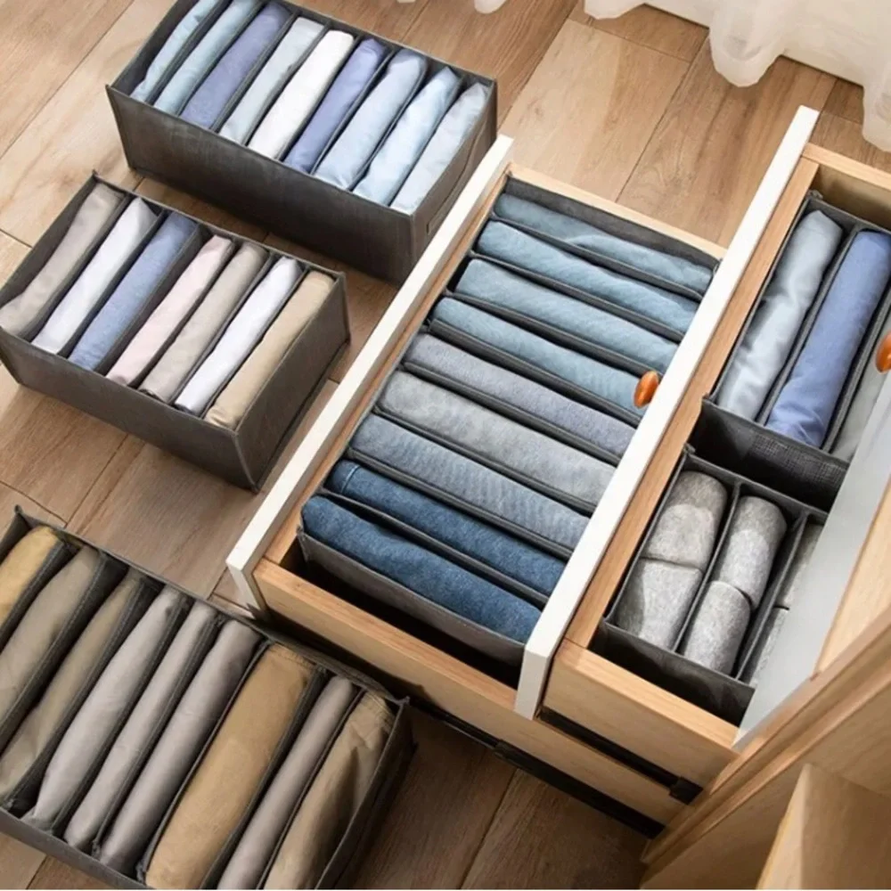 2 grey 9 grid durable storage box